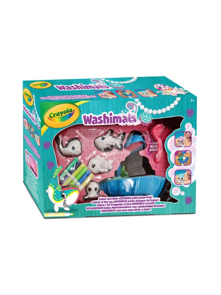 Crayola washimals σετ ζωάκια ωκεανού με μπάνιο και αυτοκόλλητα - Crayola