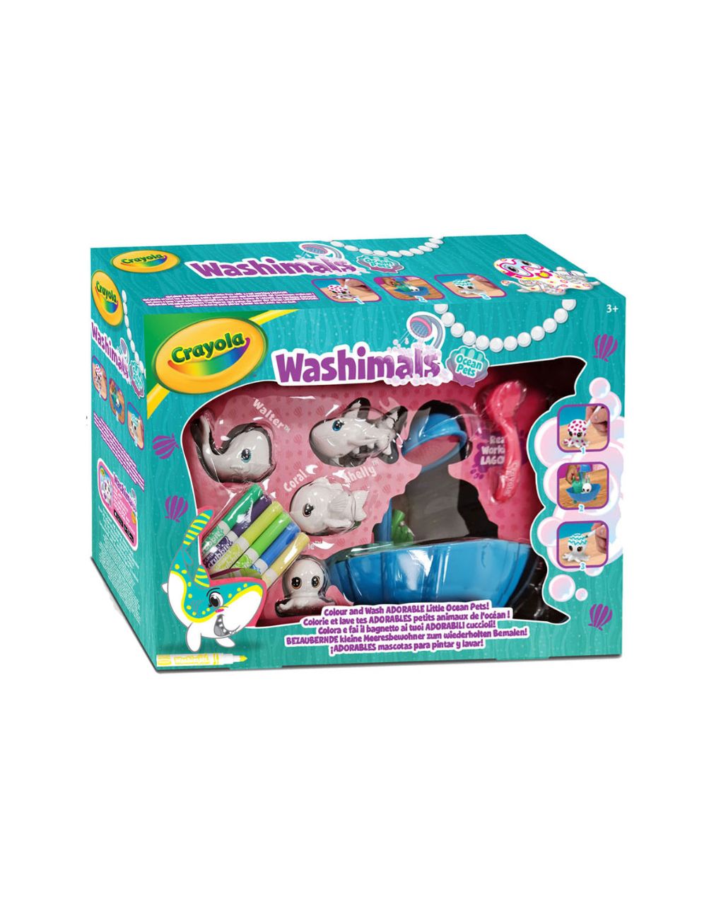 Crayola washimals σετ ζωάκια ωκεανού με μπάνιο και αυτοκόλλητα - Crayola