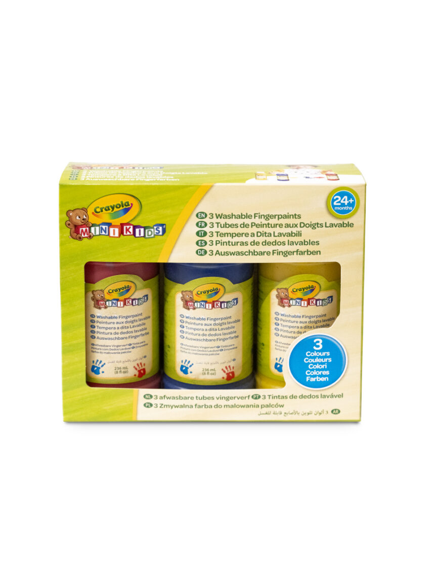 Crayola σετ 3 πλενόμενες τέμπερες δακτύλων για παιδιά 236ml - Crayola