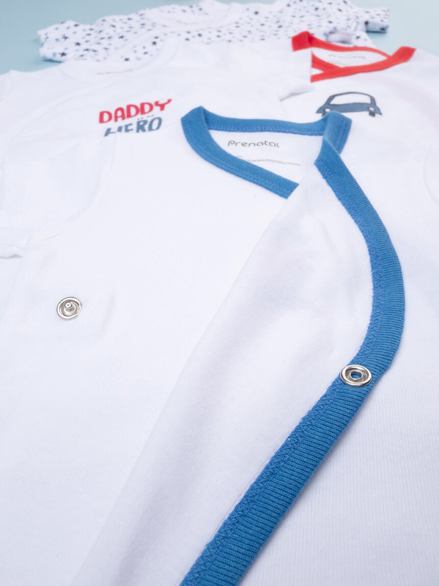 βρεφικά κορμάκια πακέτο x5 με αυτοκίνητα για αγόρι - Prénatal