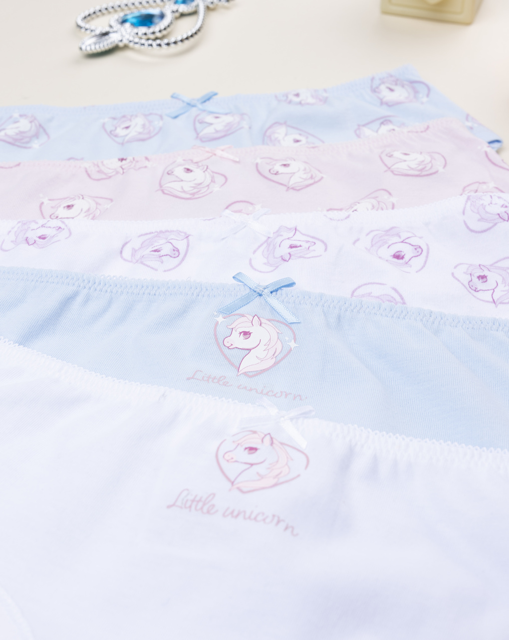 παιδικά σλιπ πακέτο x5 little unicorn για κορίτσι - Prénatal