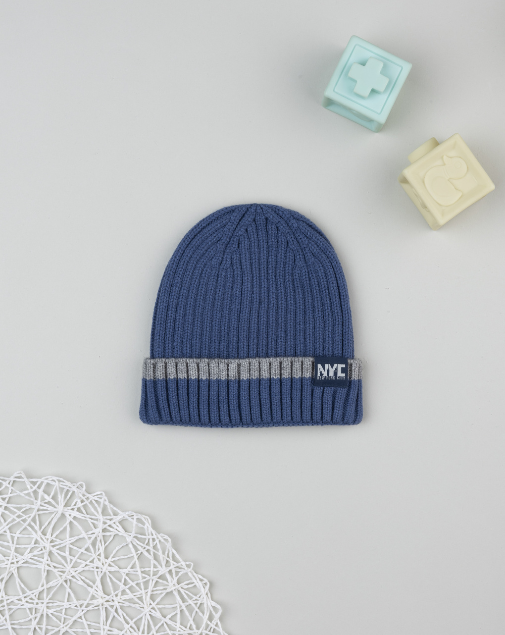 παιδικό σκουφάκι μπλε nyc για αγόρι