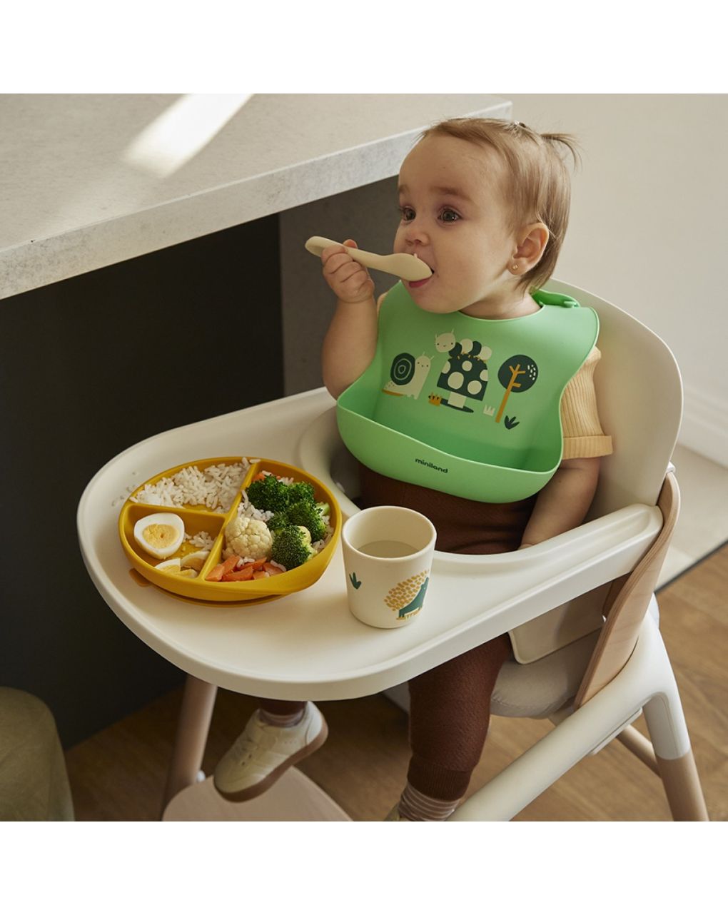 Miniland blw σετ φαγητού σιλικόνης garden ml89638 - Miniland