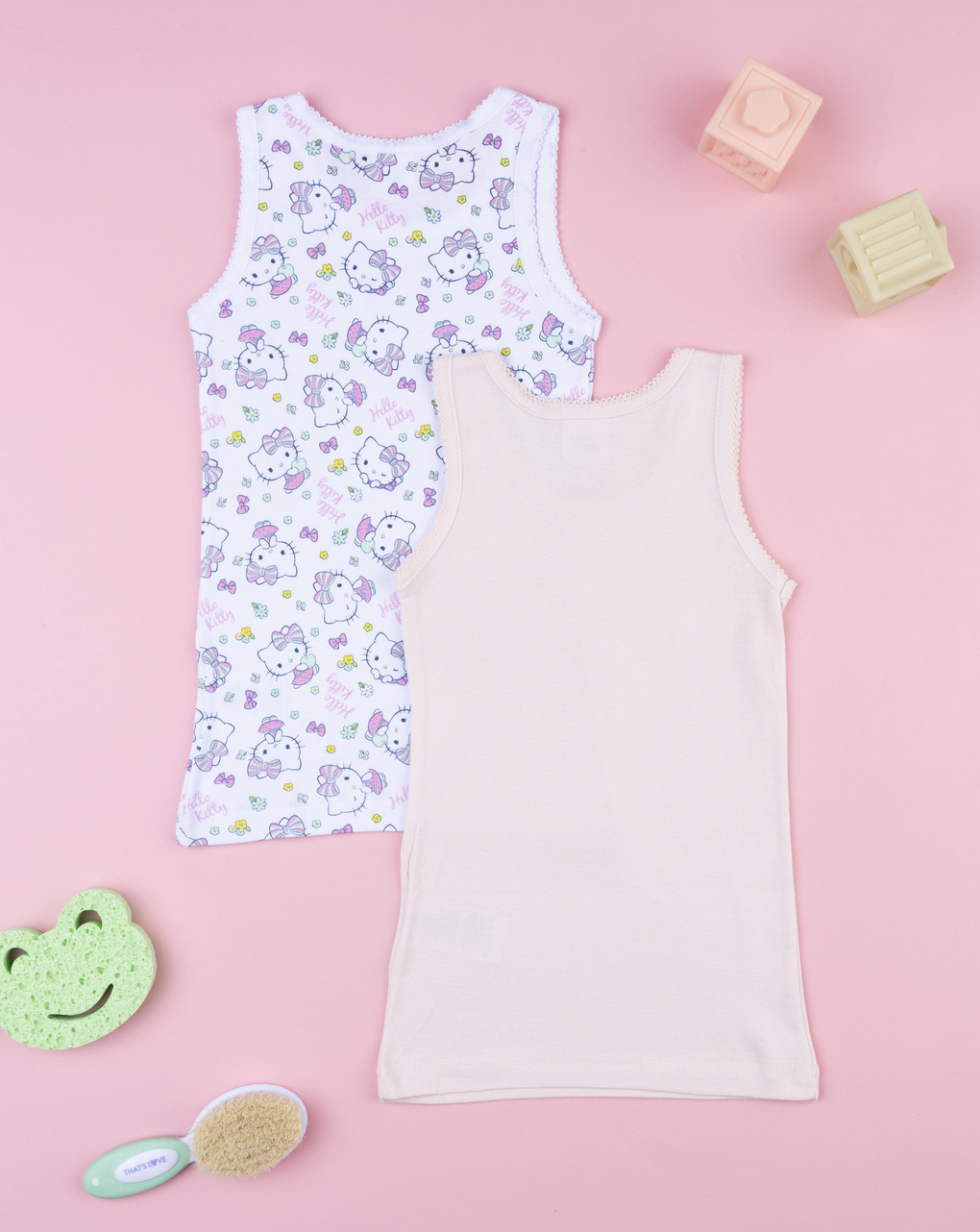 παιδικά φανελάκια πακέτο x2 hello kitty για κορίτσι - Prénatal