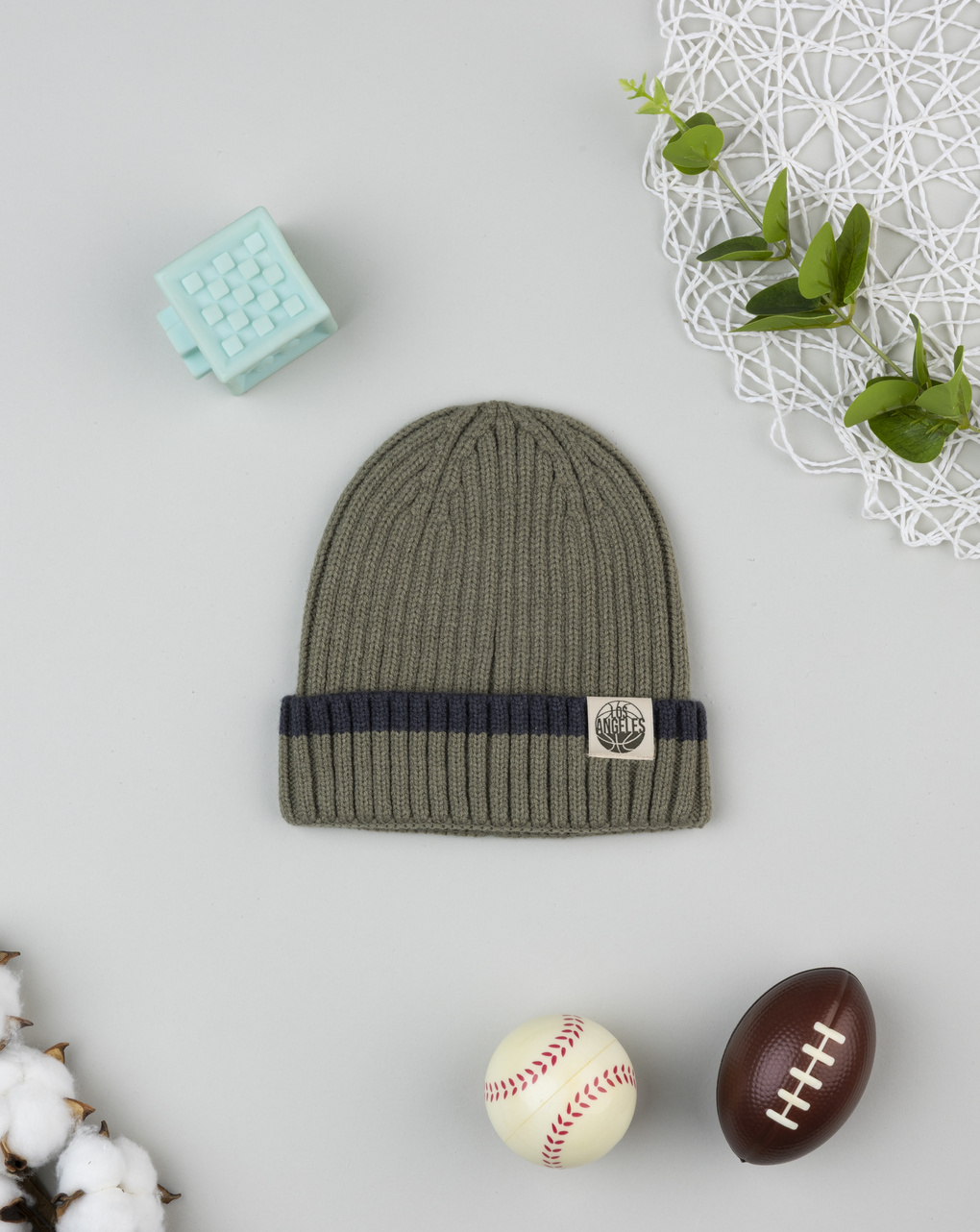 παιδικό σκουφάκι χακί los angeles για αγόρι