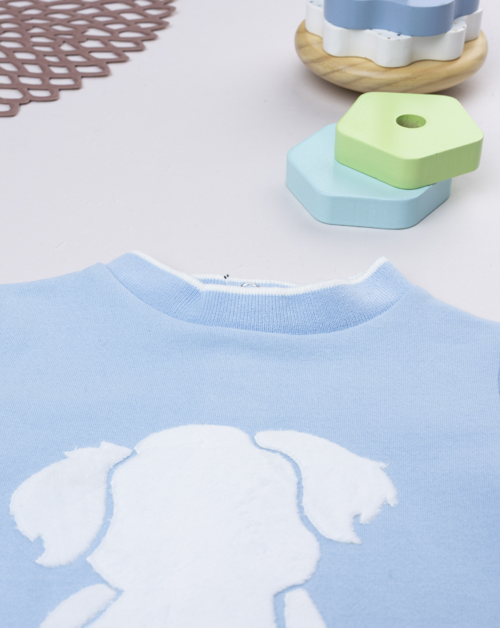 βρεφικό φορμάκι γαλάζιο με σκυλάκι για αγόρι - Prénatal