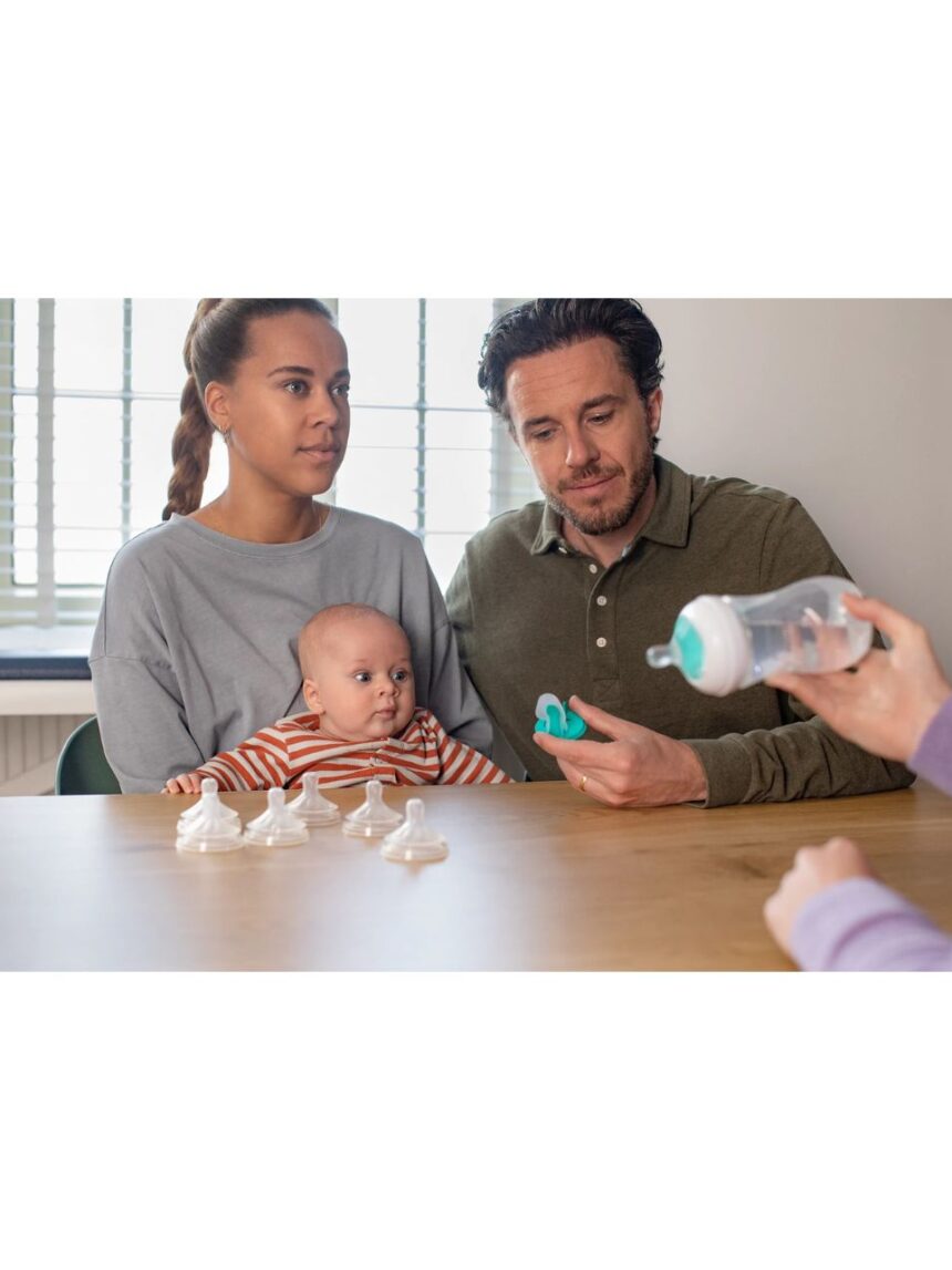 Philips avent πλαστικό μπιμπερό natural response με airfree valve 260ml 3-6m scy673/01 - 