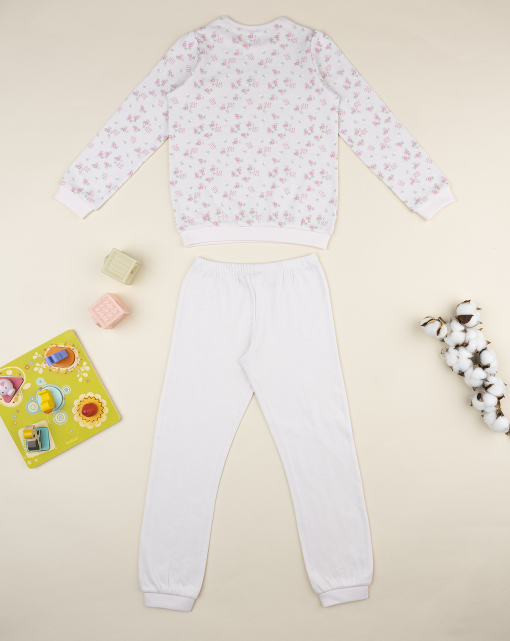 παιδική πιτζάμα εκρού φλοράλ για κορίτσι - Prénatal