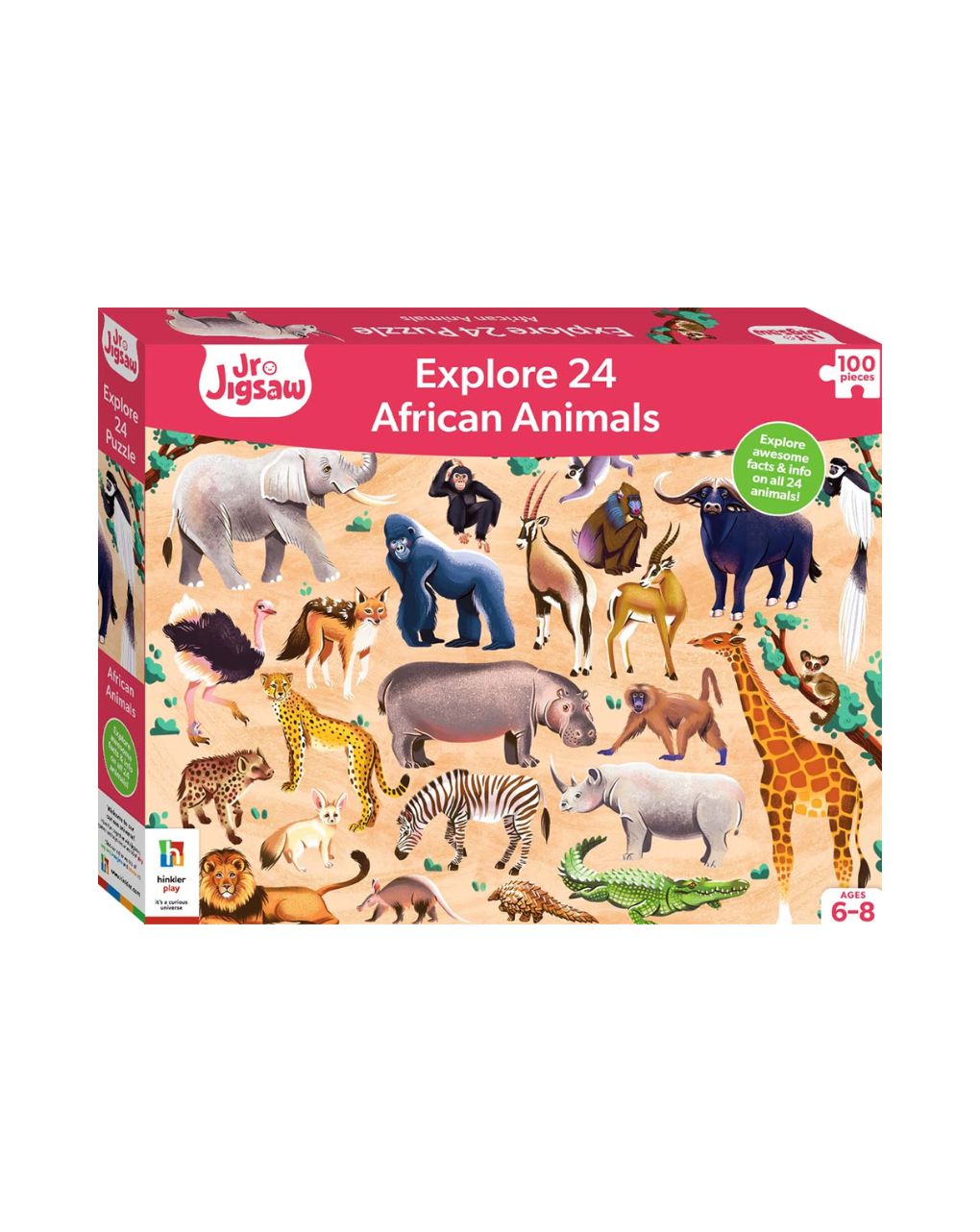 Hinkler παζλ junior jigsaw explore 24: african animals jje-1