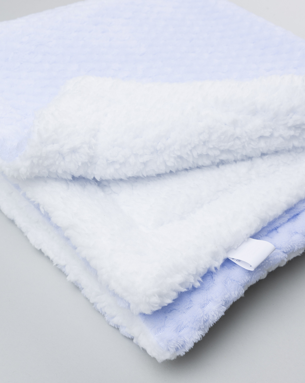 βρεφική σενίλ κουβέρτα γαλάζια με γουνάκι για αγόρι - Prénatal