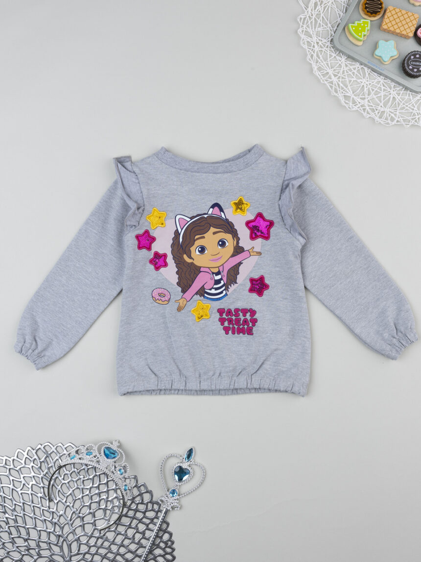παιδική μπλούζα φούτερ γκρι gabby για κορίτσι - Prénatal