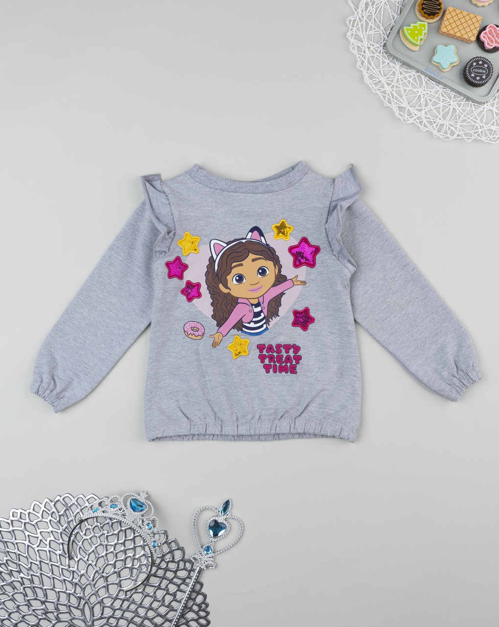 παιδική μπλούζα φούτερ γκρι gabby για κορίτσι