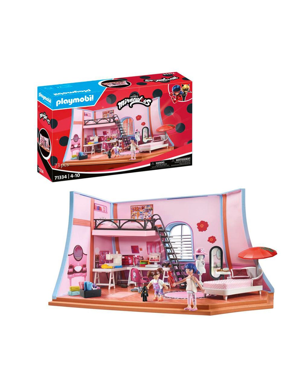 Playmobil miraculous το δωμάτιο της marinette 71334 - Playmobil