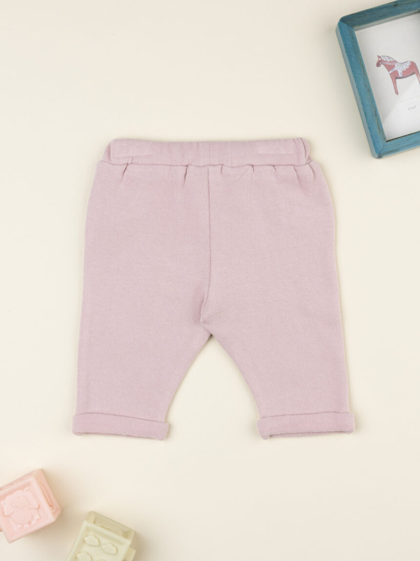 βρεφικό παντελόνι ροζ με βολάν για κορίτσι - Prénatal