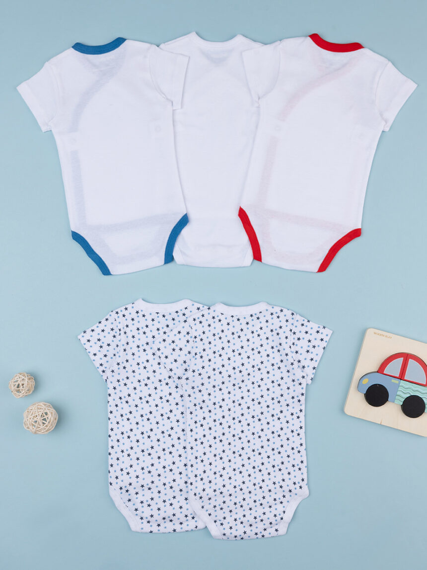 βρεφικά κορμάκια πακέτο x5 με αυτοκίνητα για αγόρι - Prénatal