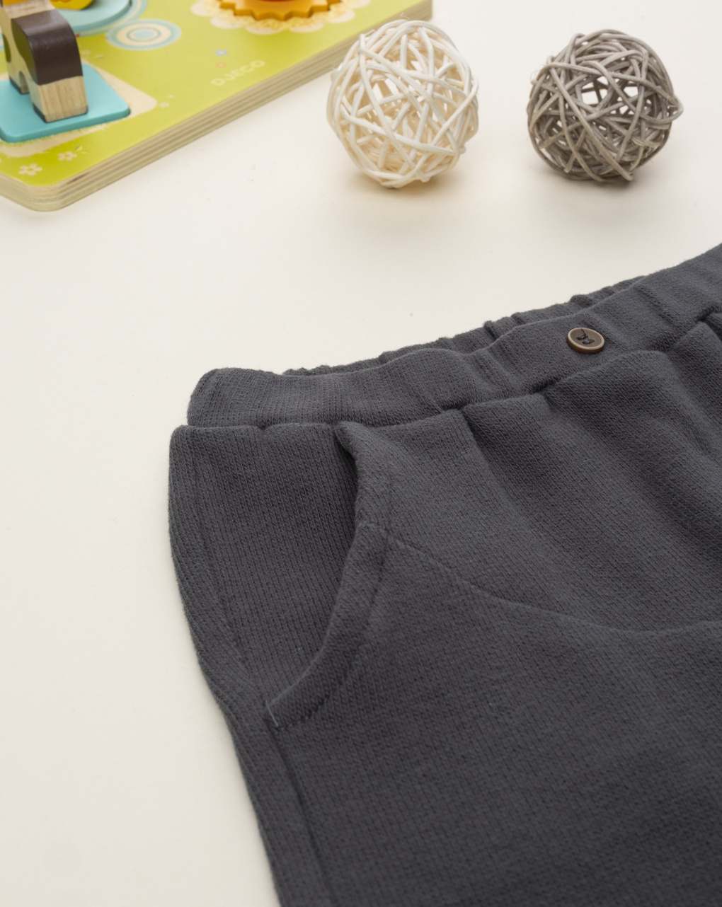 βρεφικό παντελόνι πλεκτό γκρι για αγόρι - Prénatal