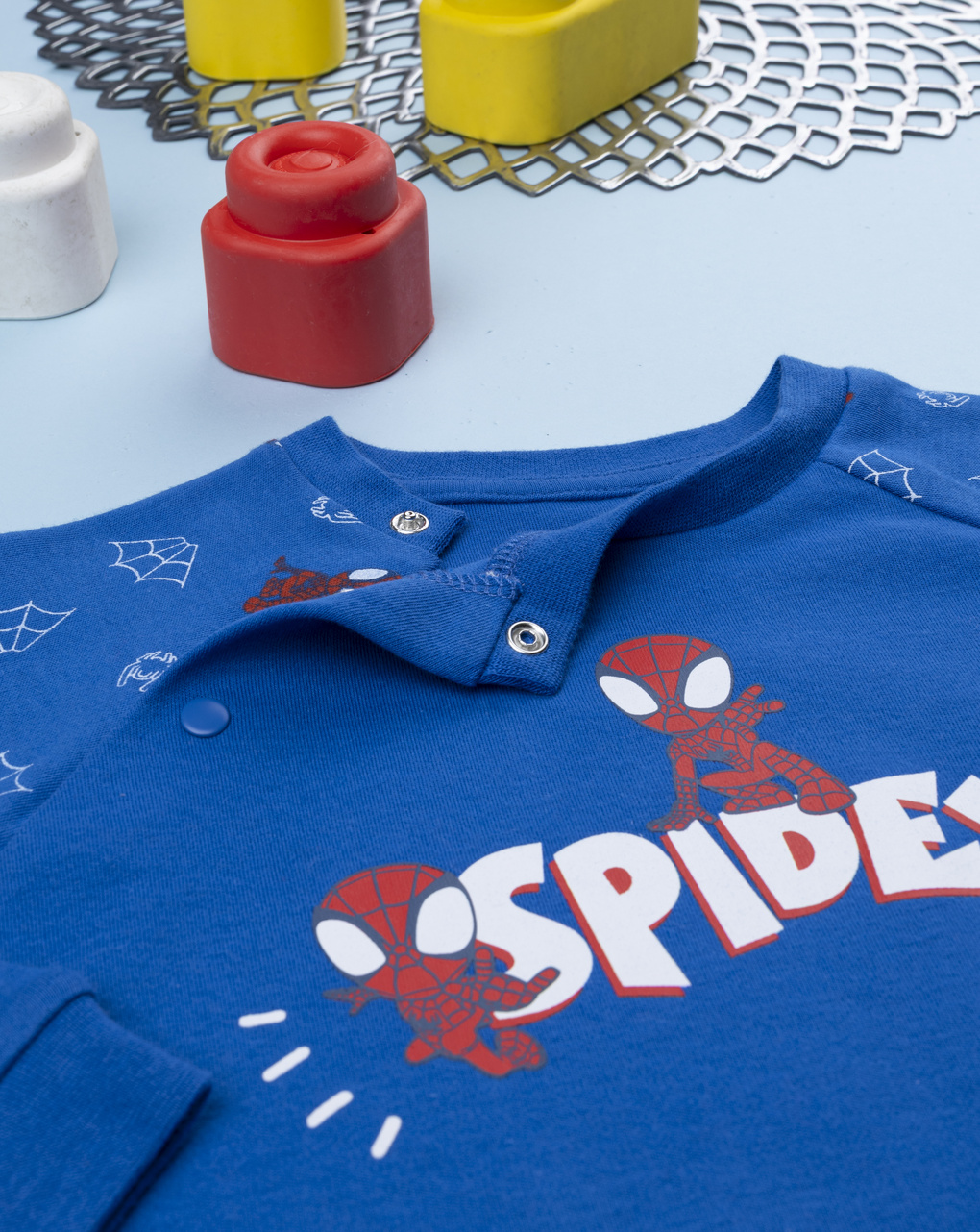 βρεφική πιτζάμα μπλε spiderman για αγόρι - Prénatal