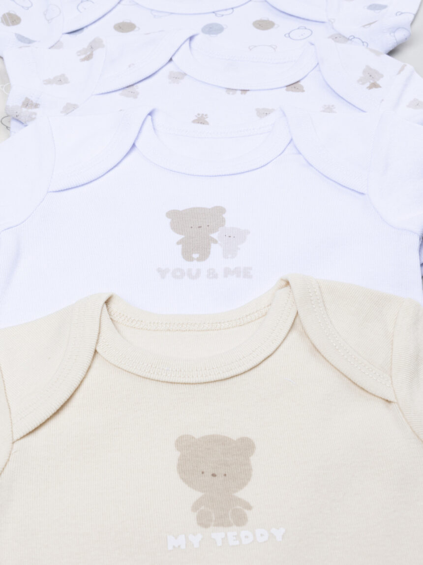 βρεφικά κορμάκια πακέτο x5 teddy για αγόρι - Prénatal