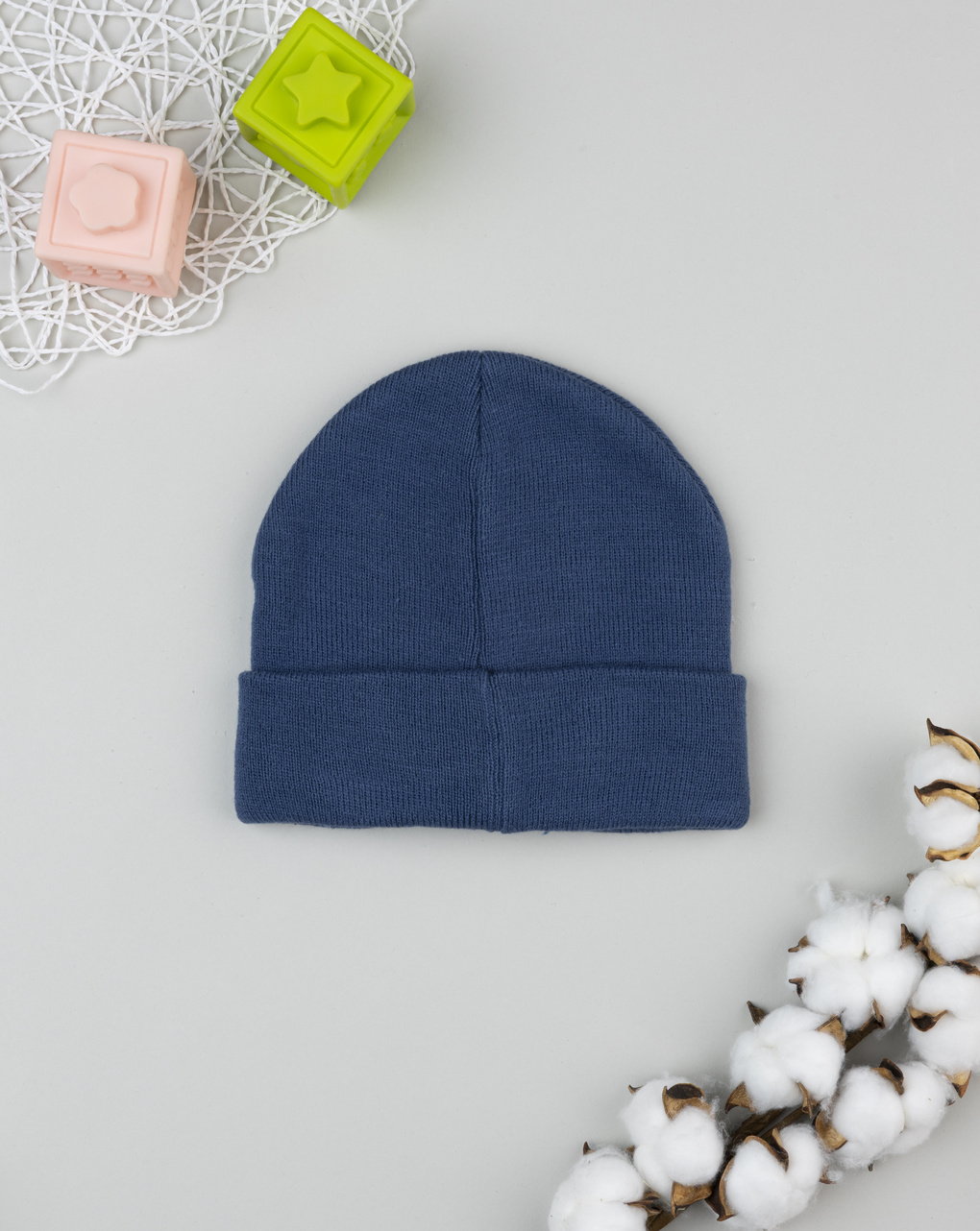 παιδικό σκουφάκι μπλε με φιογκάκι για κορίτσι - Prénatal