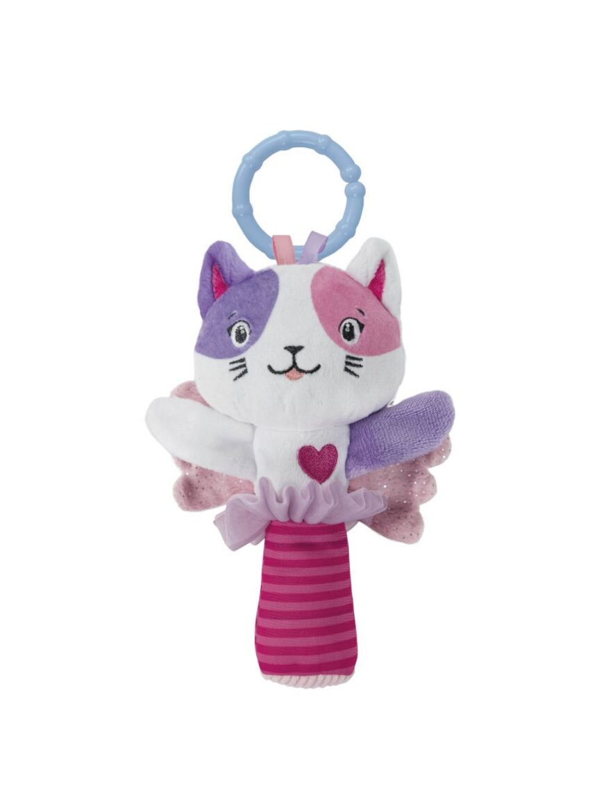 Baby clementoni for you βρεφική κουδουνίστρα μαλακή γατούλα 0m+ lovely cat rattle 1000-17784 - BABY CLEMENTONI