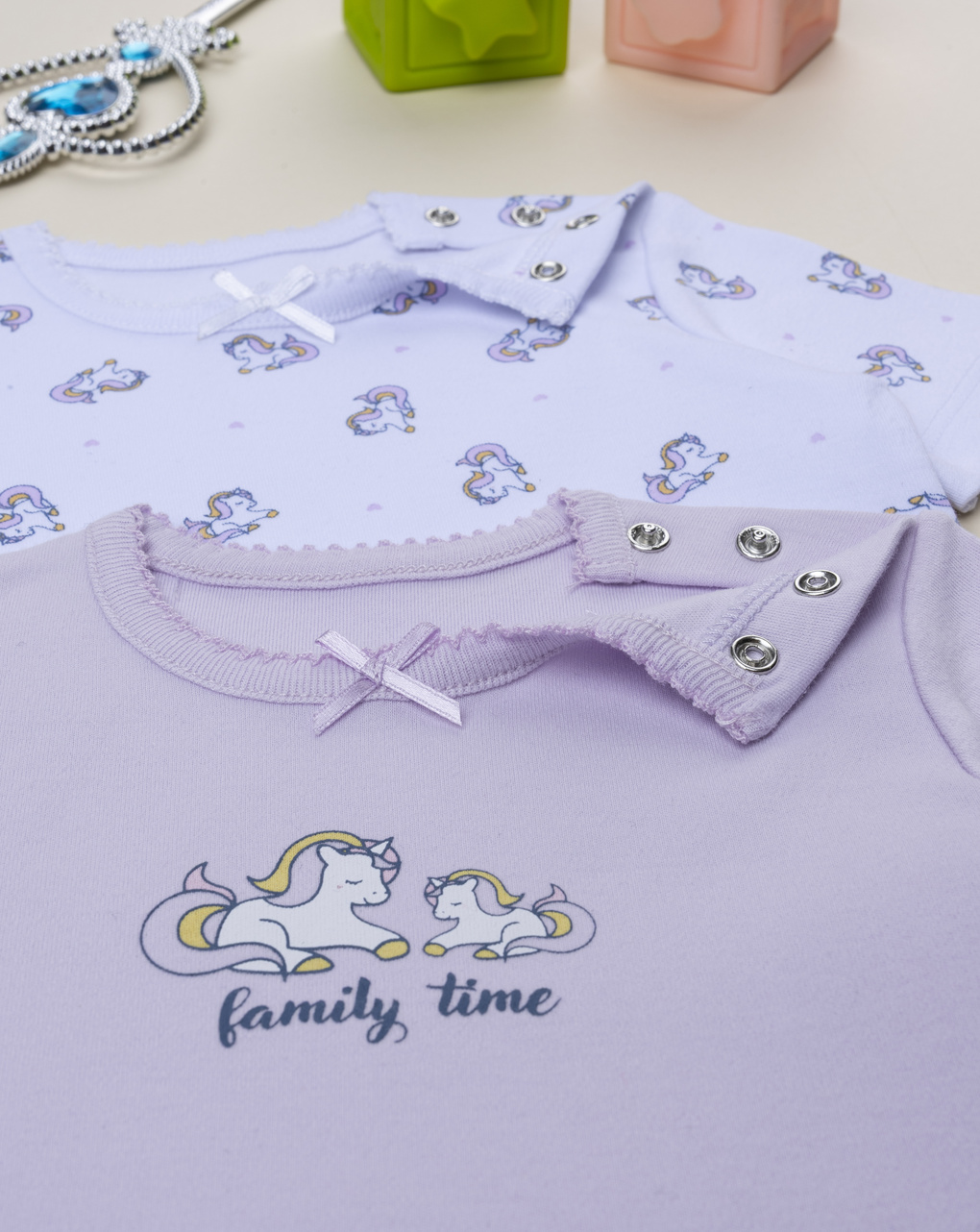 βρεφικά κορμάκια πακέτο x2 family time για κορίτσι - Prénatal