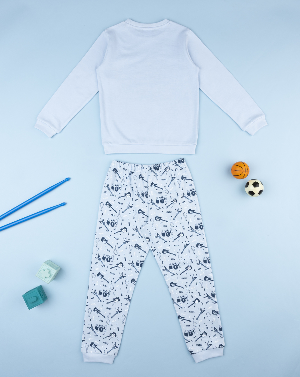 παιδική πιτζάμα γαλάζια rock star για αγόρι - Prénatal
