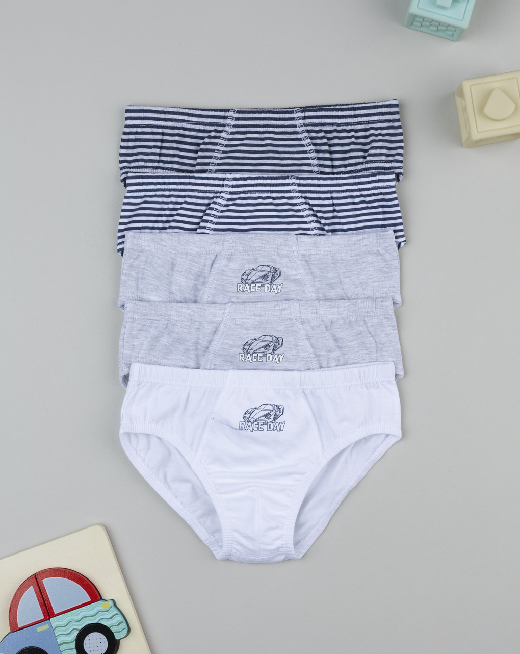 παιδικά σλιπ πακέτο x5 race day για αγόρι