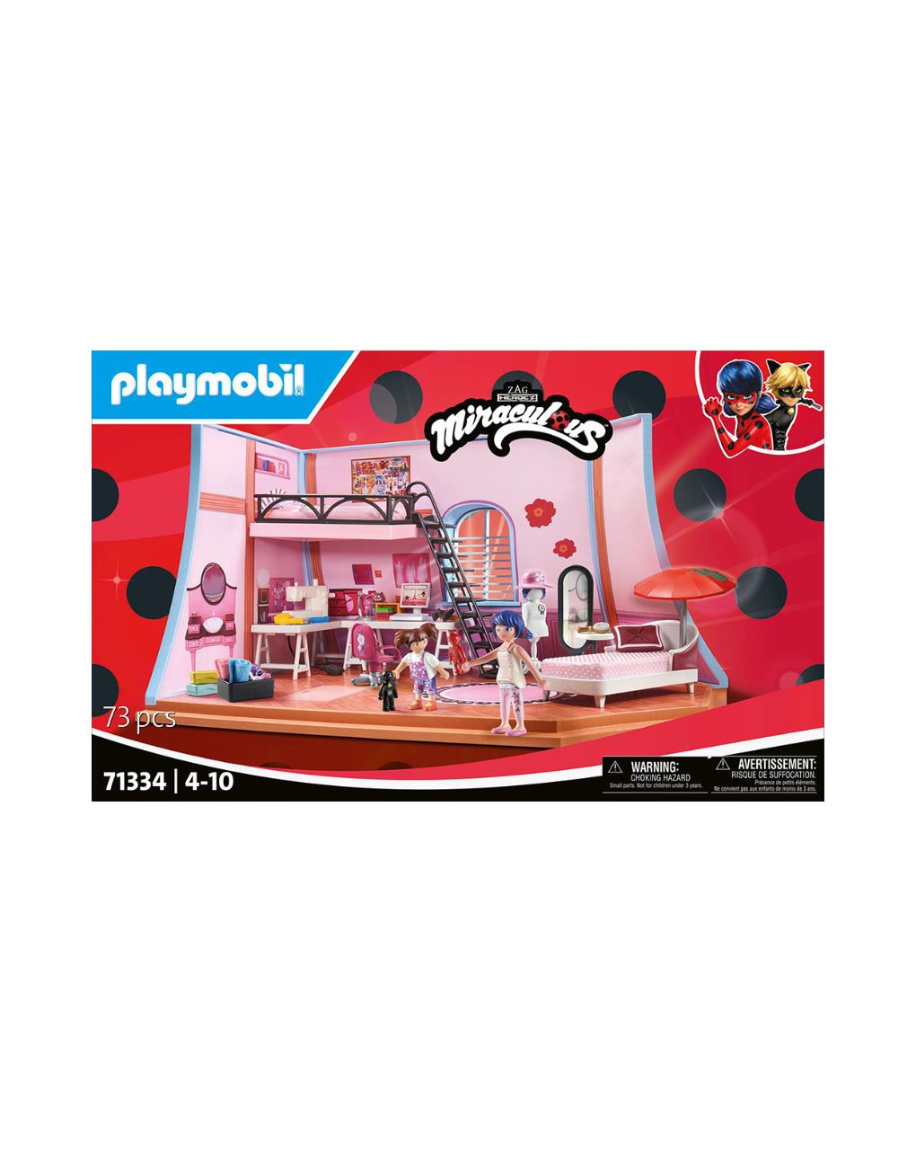 Playmobil miraculous το δωμάτιο της marinette 71334 - Playmobil