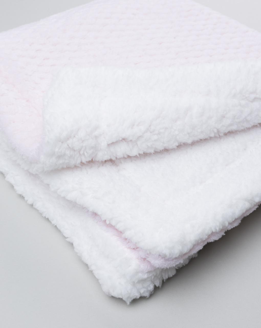βρεφική σενίλ κουβέρτα ροζ με γουνάκι για κορίτσι - Prénatal