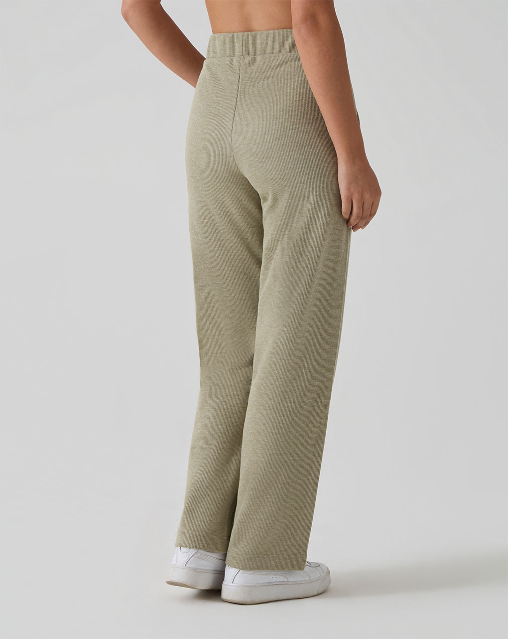 γυναικείο παντελόνι πλεκτό εγκυμοσύνης palazzo λαδί - Prénatal