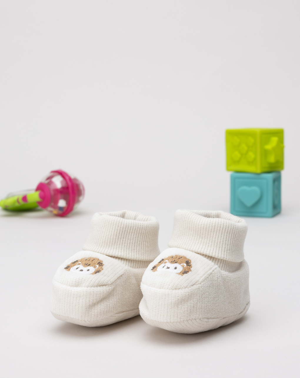 βρεφικά παπούτσια αγκαλιάς κρεμ με σκαντζόχοιρο για αγόρι - Prénatal