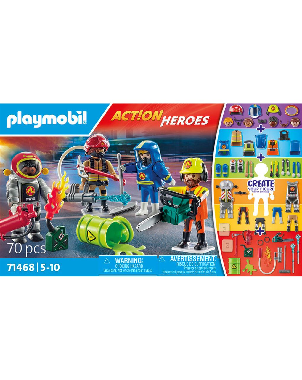 Playmobil action heroes my figures επιχείρηση πυροσβεστικής 71468 - Playmobil