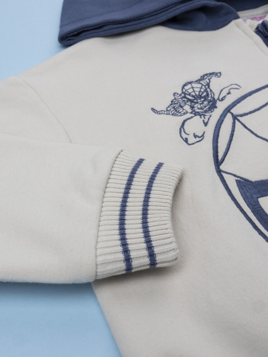 παιδική ζακέτα φούτερ μπεζ spiderman για αγόρι - Prénatal