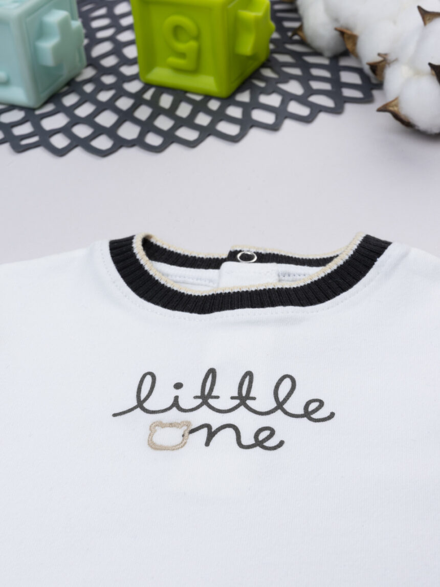 βρεφική μπλούζα λευκή little one για αγόρι - Prénatal