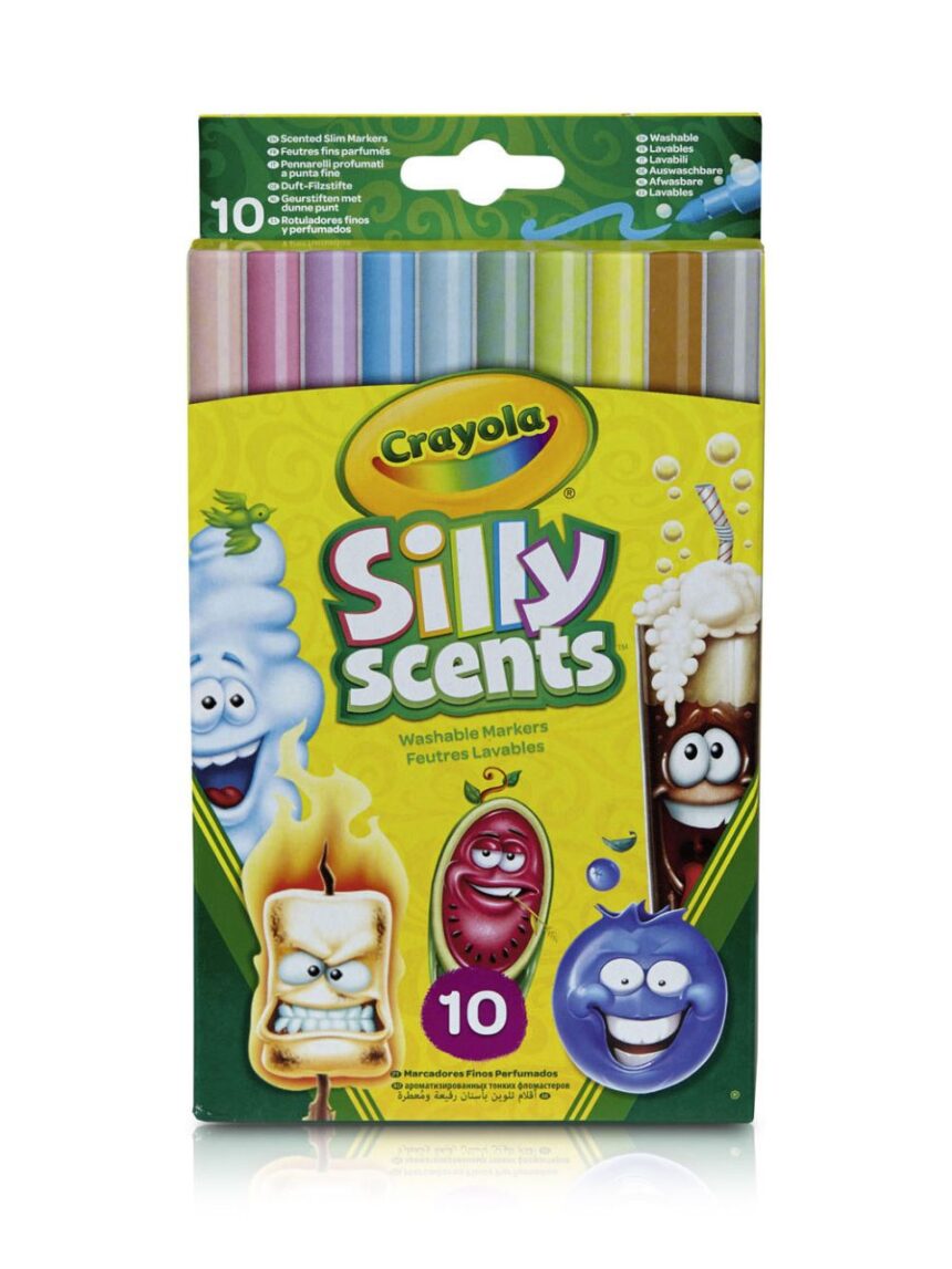 Crayola wash silly scents μαρκαδόροι 10τμχ 58-5071-e-000 - Crayola