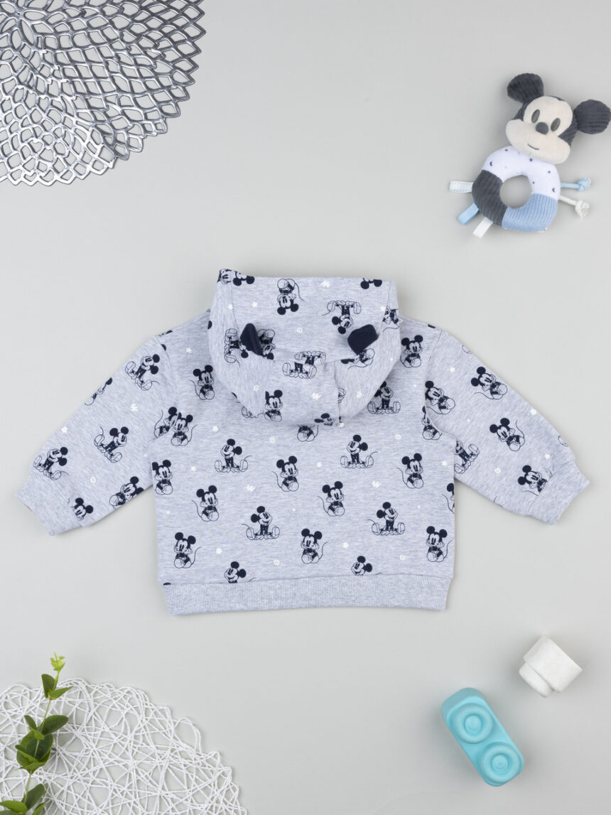 βρεφική μπλούζα φούτερ γκρι mickey για αγόρι - Prénatal