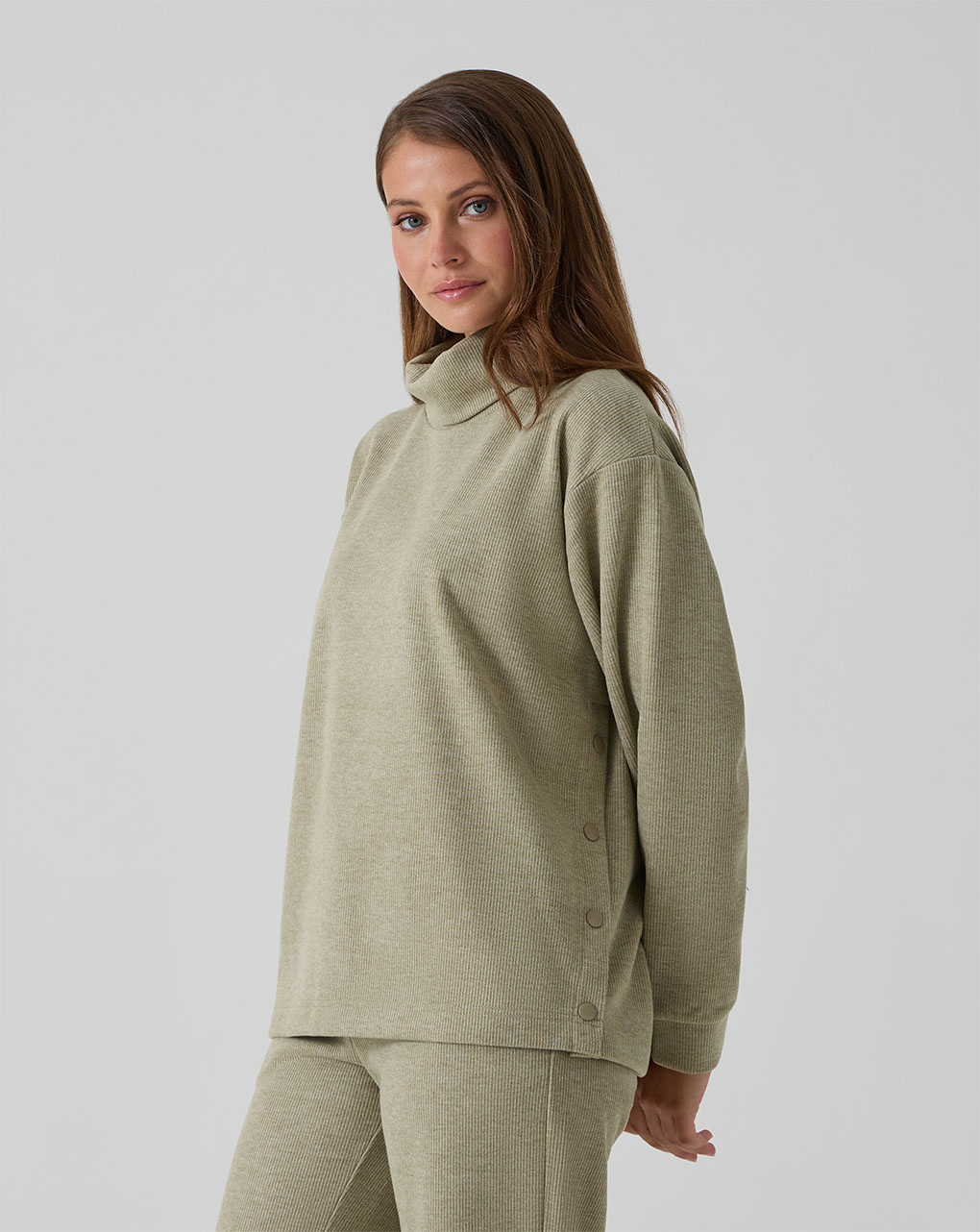 γυναικείο πουλόβερ εγκυμοσύνης/θηλασμού λαδί - Prénatal