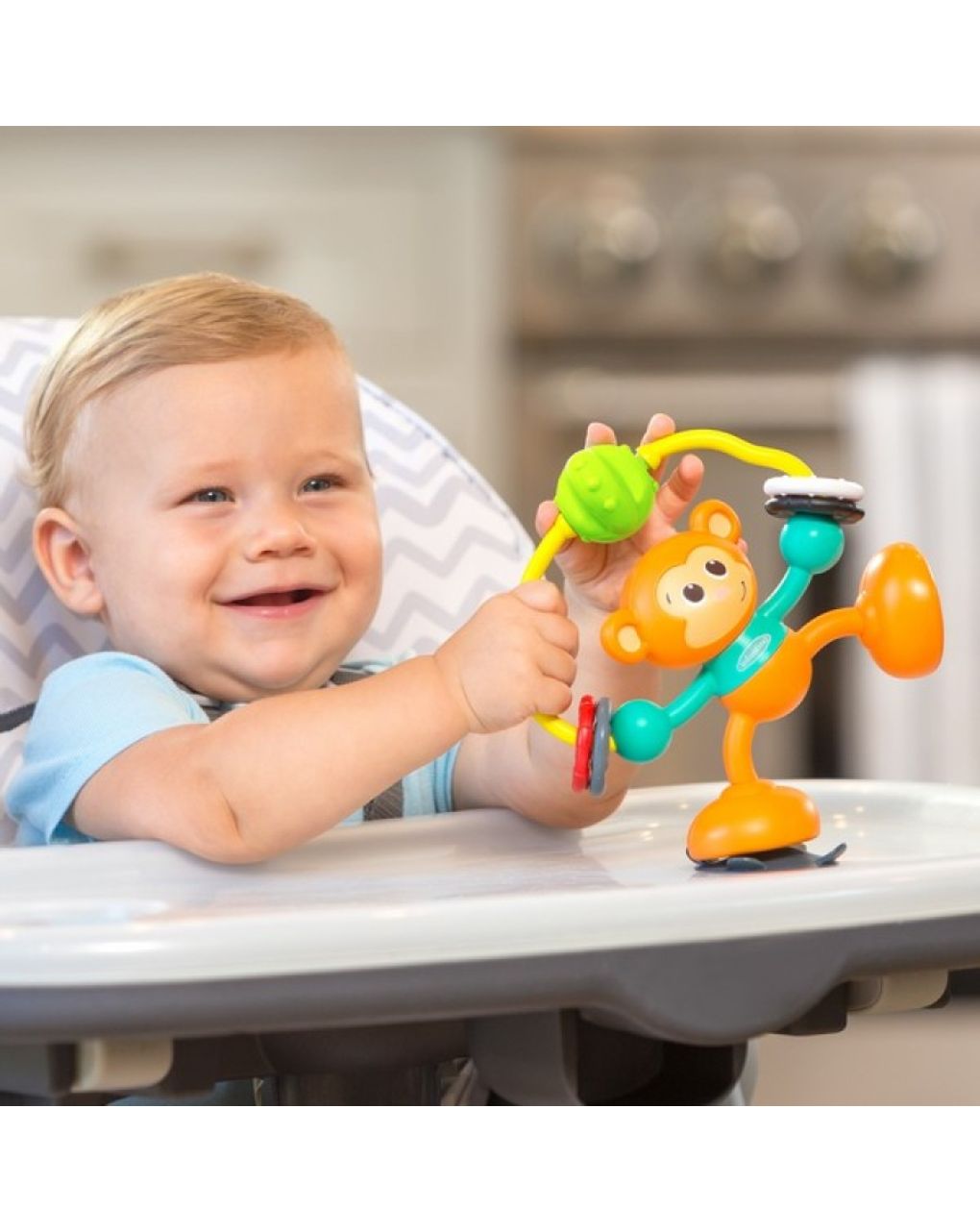 Infantino παιχνίδι με βεντούζα μαϊμού stick and spin high pal b-930-216267-03 - INFANTINO