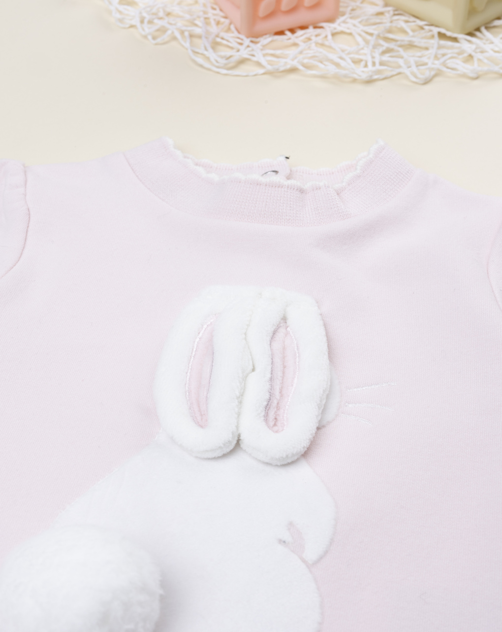 βρεφικό φορμάκι ροζ με λαγουδάκι για κορίτσι - Prénatal