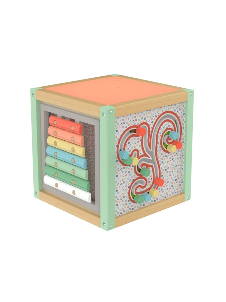 Wood ’n play maxi ξύλινος κύβος δραστηριοτήτων 18m+ - Wood'N Play