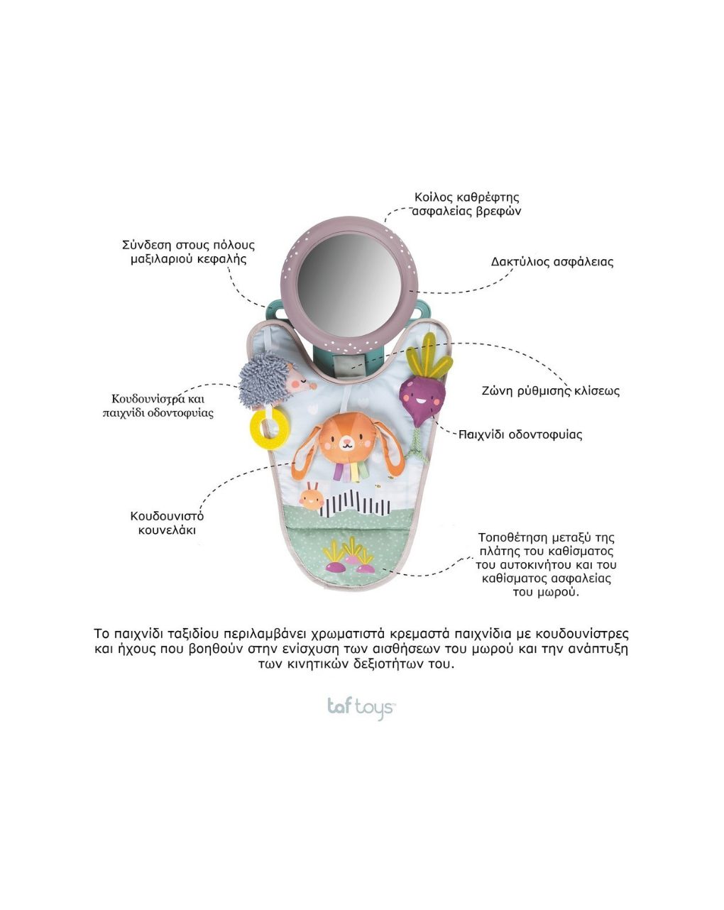 Taf toys εκπαιδευτικό κέντρο δραστηριοτήτων για το αυτοκίνητο t-13105 - Taf-toys
