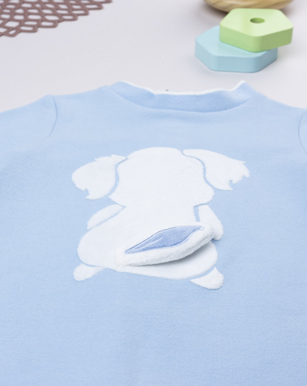 βρεφικό φορμάκι γαλάζιο με σκυλάκι για αγόρι - Prénatal