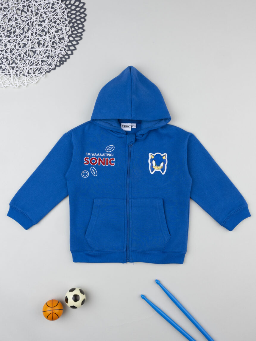 παιδική ζακέτα φούτερ μπλε sonic για αγόρι - Prénatal