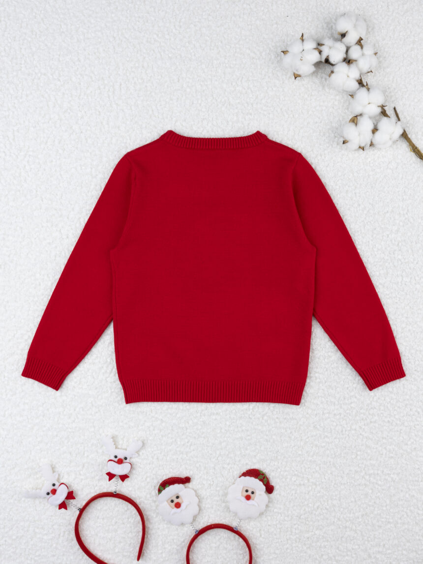 παιδικό χριστουγεννιάτικο πουλόβερ κόκκινο mickey για αγόρι - Prénatal