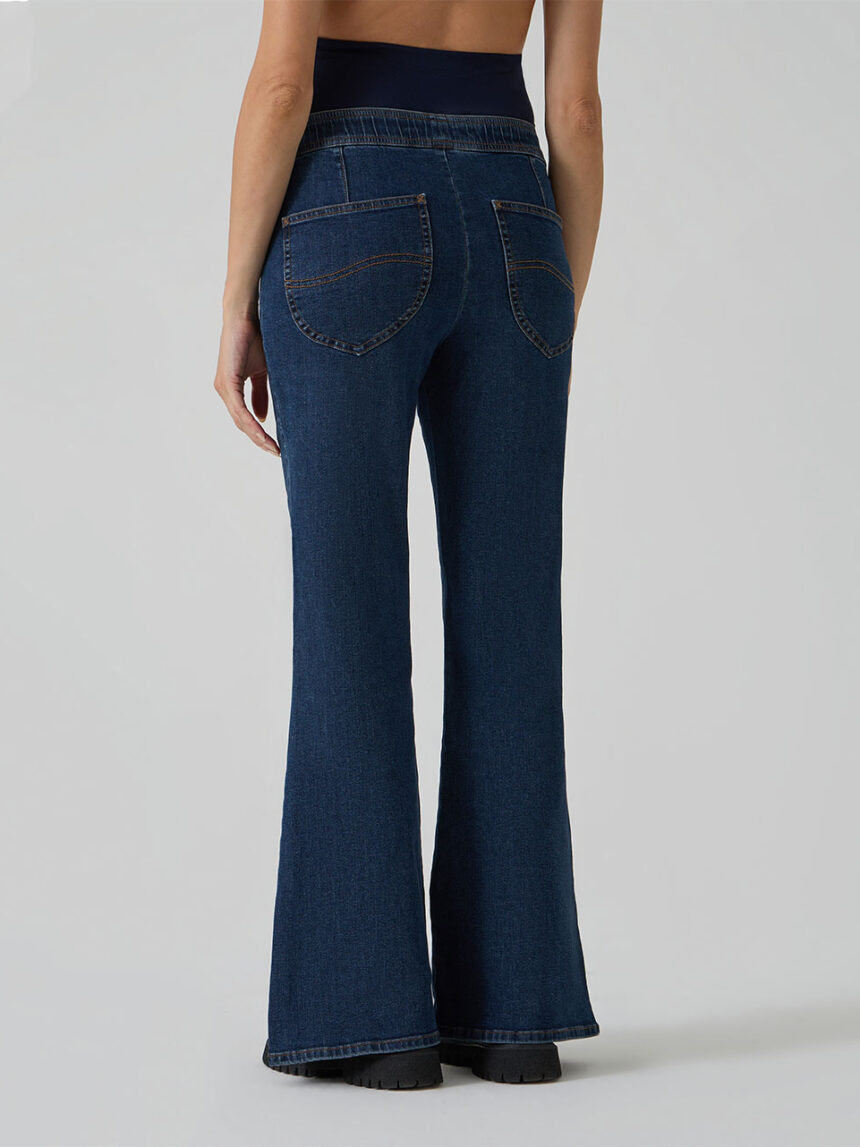 γυναικείο τζιν παντελόνι εγκυμοσύνης μπλε καμπάνα - Prénatal