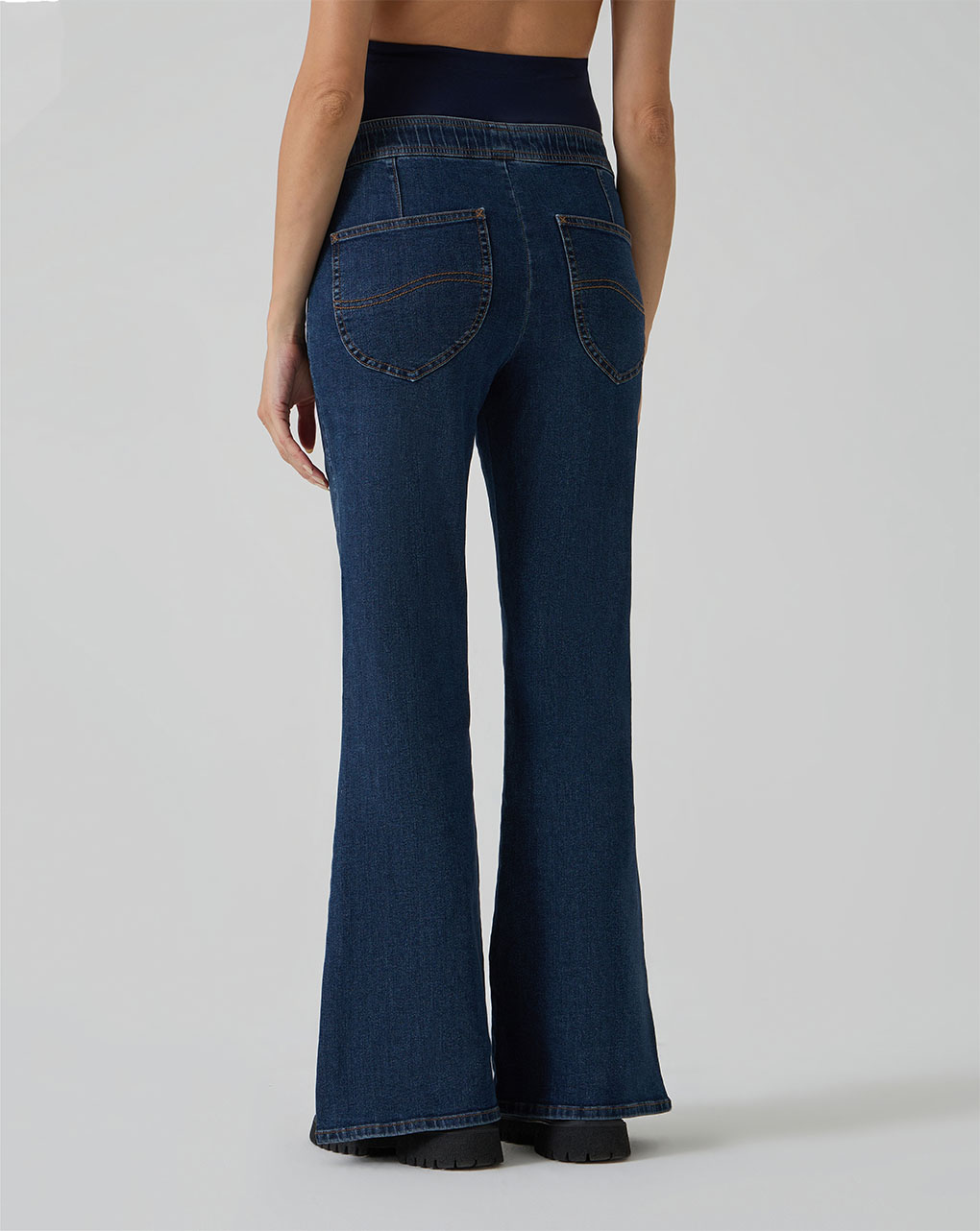 γυναικείο τζιν παντελόνι εγκυμοσύνης μπλε καμπάνα - Prénatal