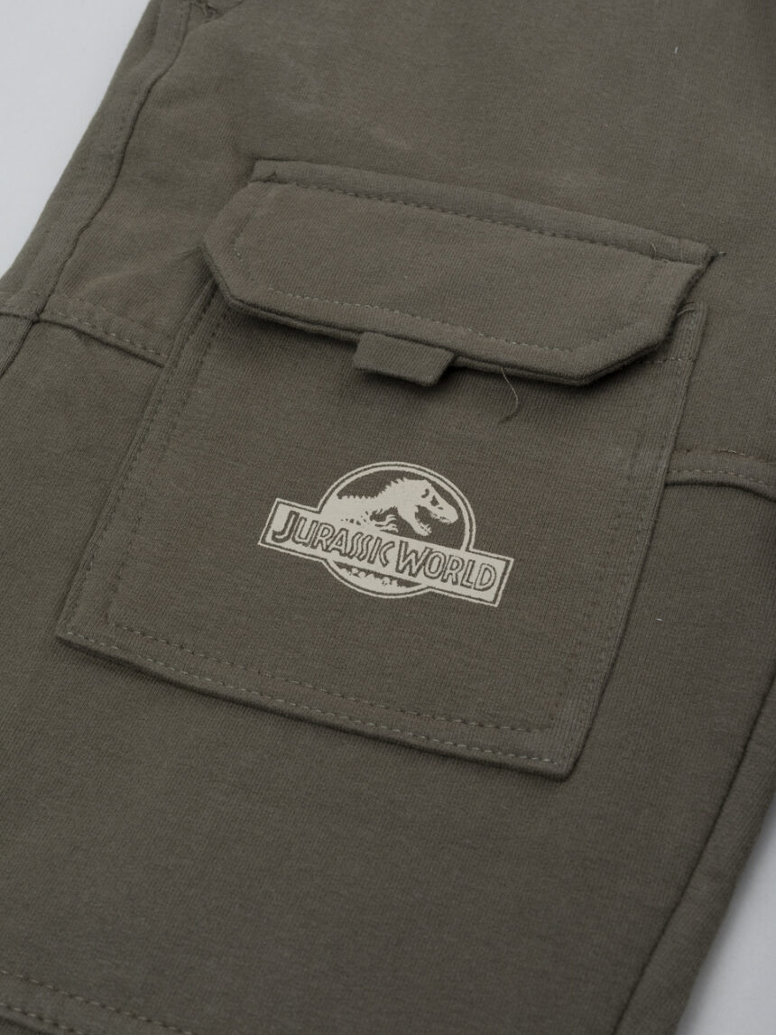 παιδικό παντελόνι φόρμας cargo χακί jurassic world για αγόρι - Prénatal
