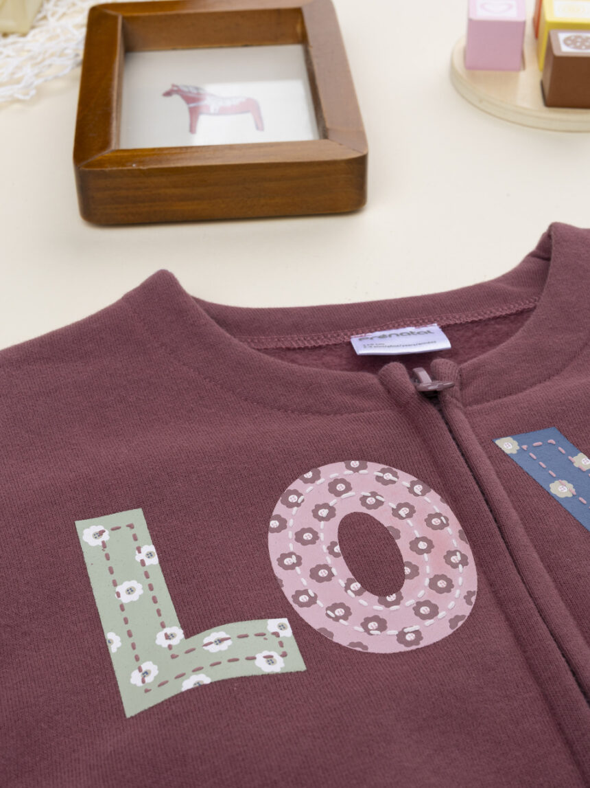 παιδική ζακέτα φούτερ σάπιο μήλο love για κορίτσι - Prénatal