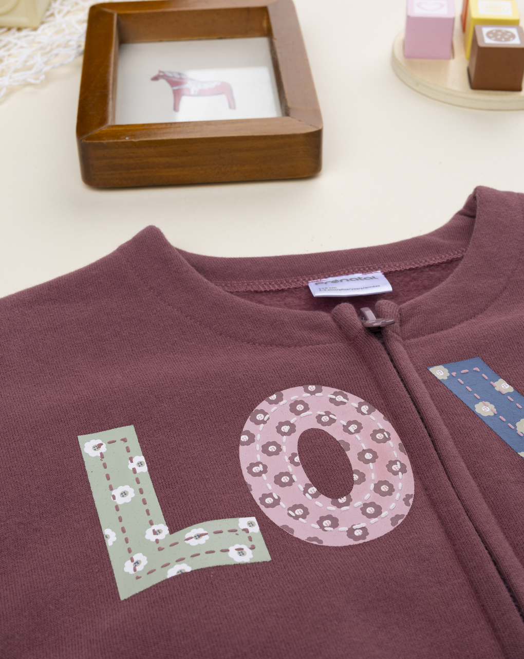 παιδική ζακέτα φούτερ σάπιο μήλο love για κορίτσι - Prénatal