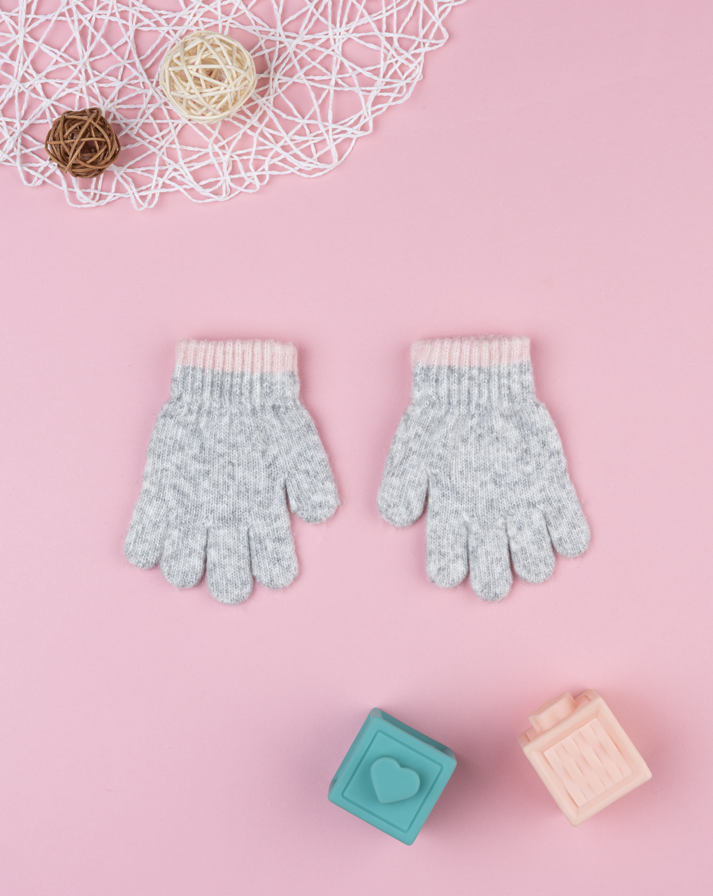 παιδικά γάντια γκρι minnie για κορίτσι - Prénatal